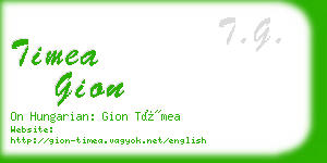 timea gion business card